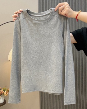 Autumn bottoming shirt slim tops for women