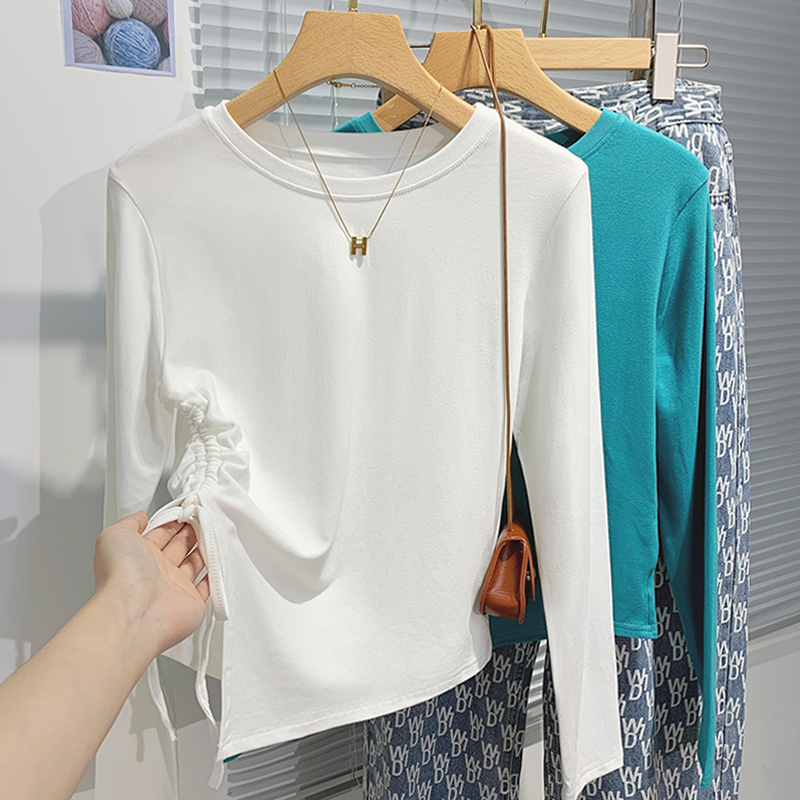 Autumn and winter T-shirt irregular tops for women