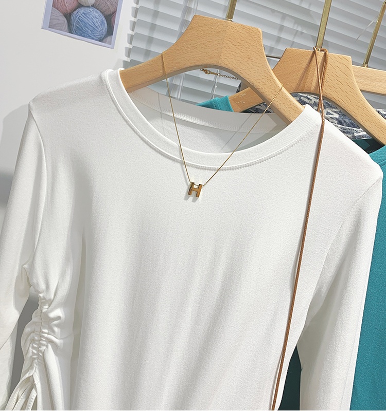Autumn and winter T-shirt irregular tops for women