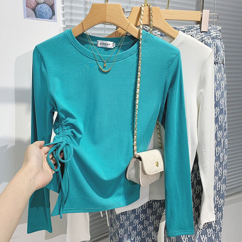 Autumn and winter T-shirt irregular tops for women