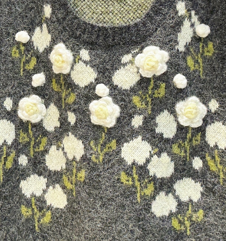 Stereoscopic tops flowers waistcoat for women