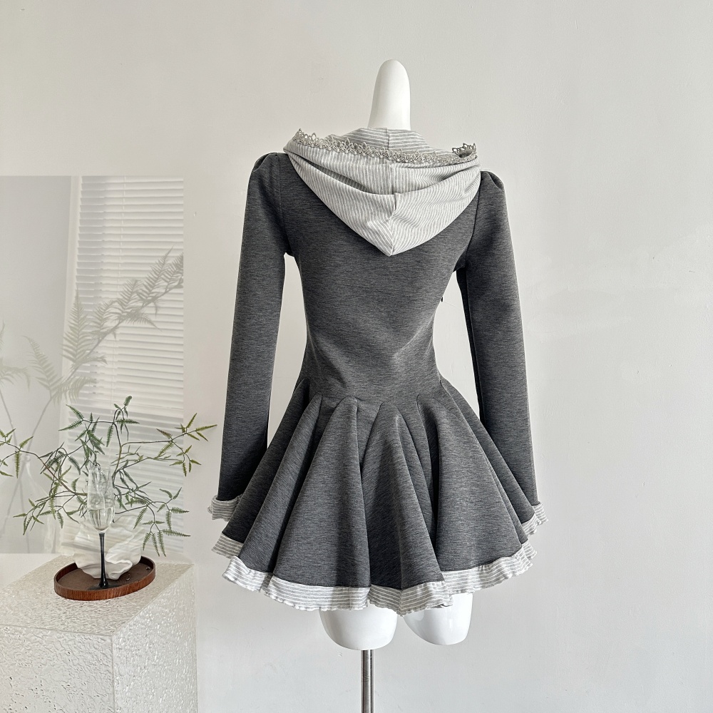 Autumn sweet college style slim dress