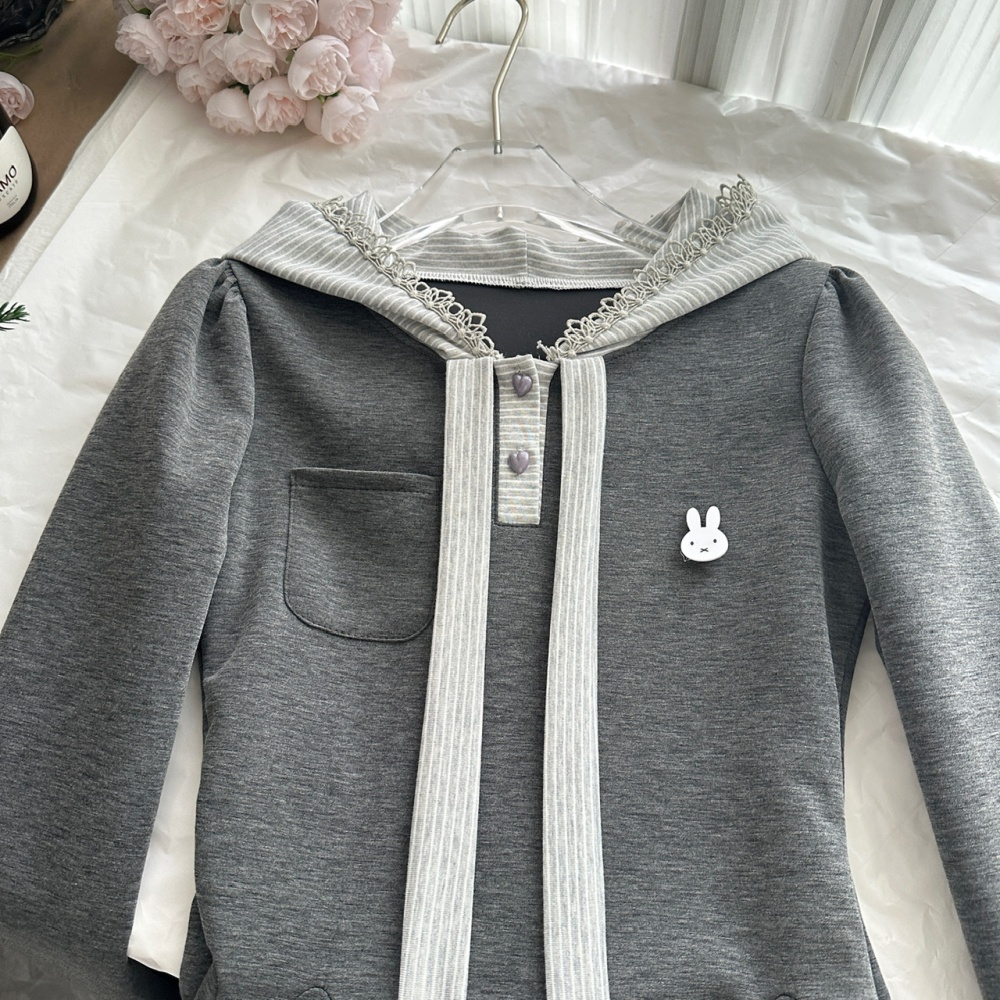 Autumn sweet college style slim dress