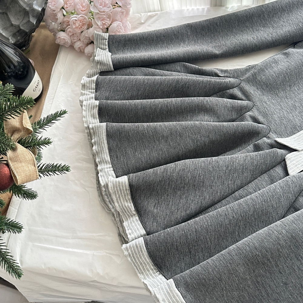 Autumn sweet college style slim dress