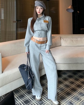 Fashion temperament wide leg pants loose jacket for women