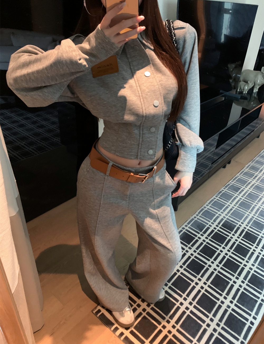 Fashion temperament wide leg pants loose jacket for women