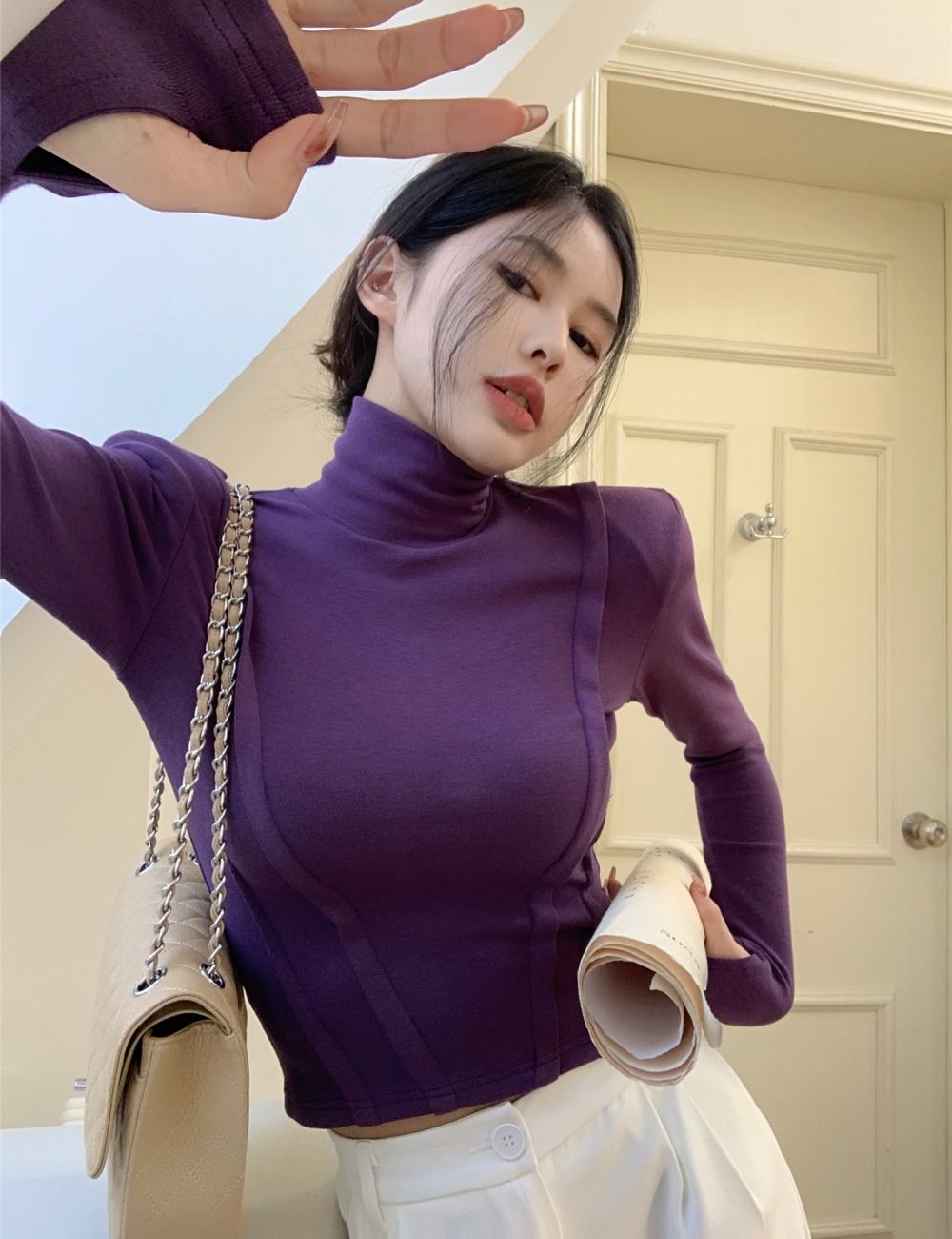 Inside the ride T-shirt bottoming shirt for women