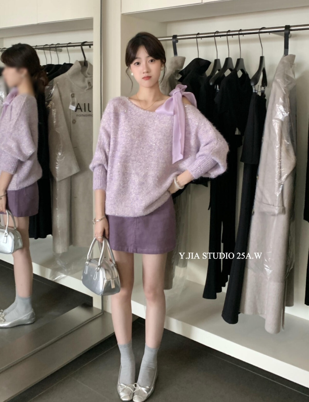 Liangsi Korean style maiden strapless frenum sweater