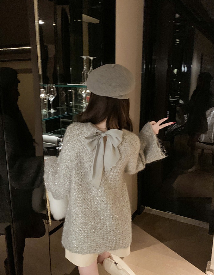 Loose France style long sweater for women
