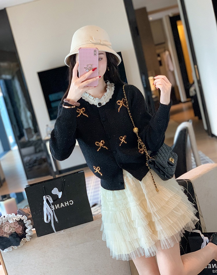 Spring and autumn tops chanelstyle sweater for women