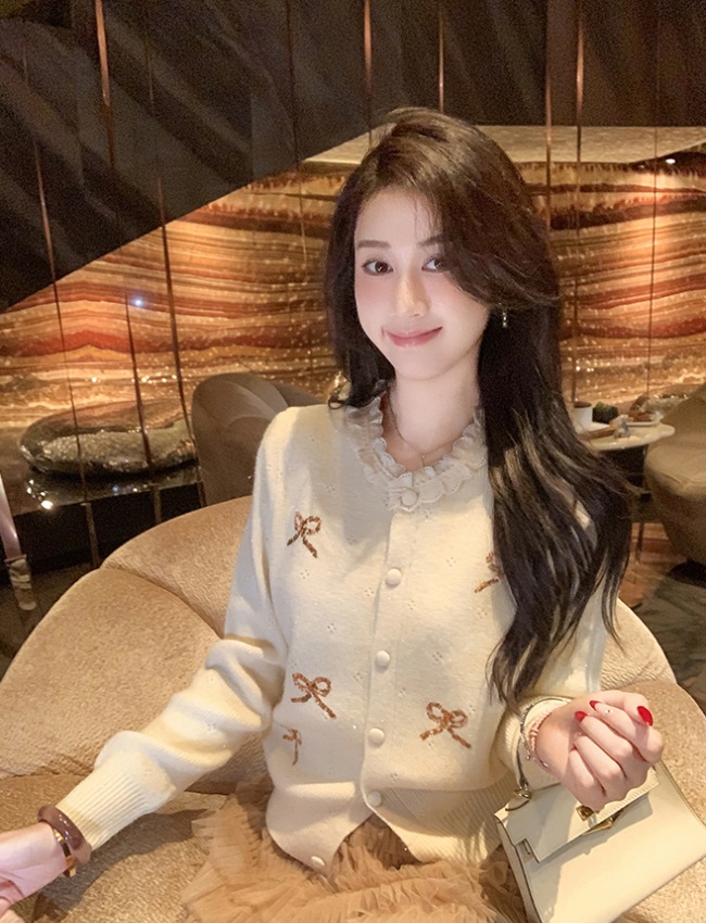 Spring and autumn tops chanelstyle sweater for women