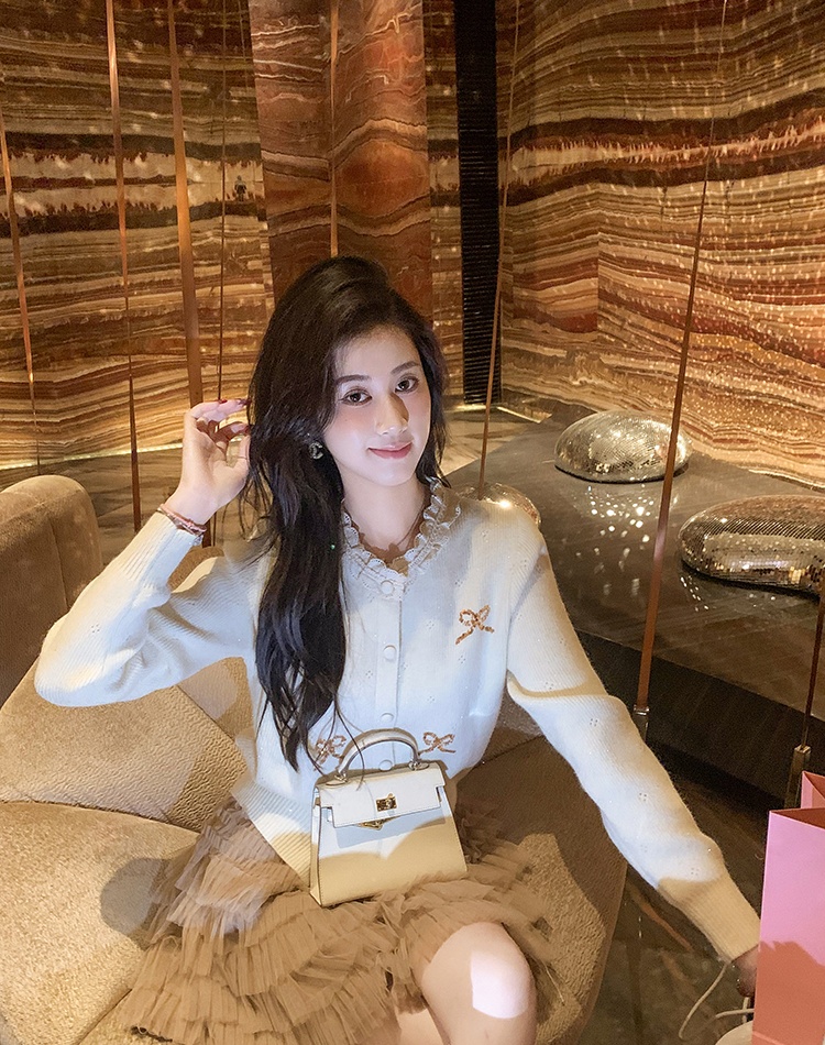Spring and autumn tops chanelstyle sweater for women