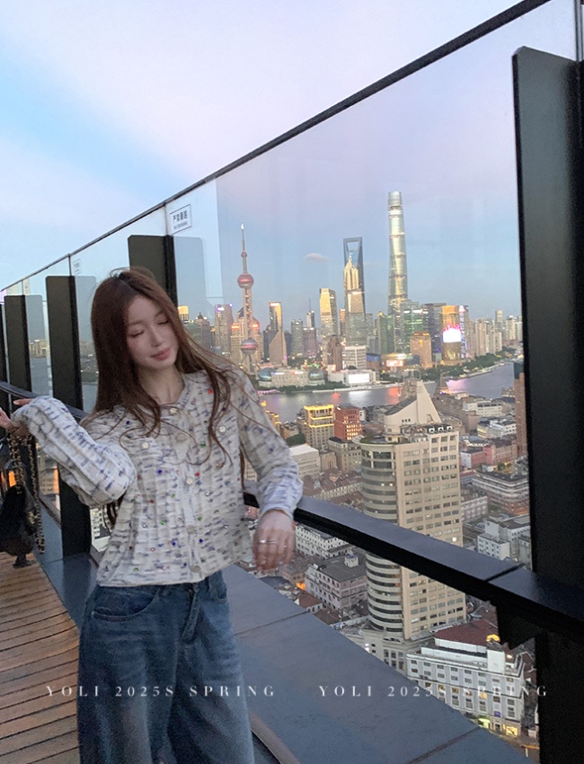 Slim knitted candy coat all-match autumn cardigan for women