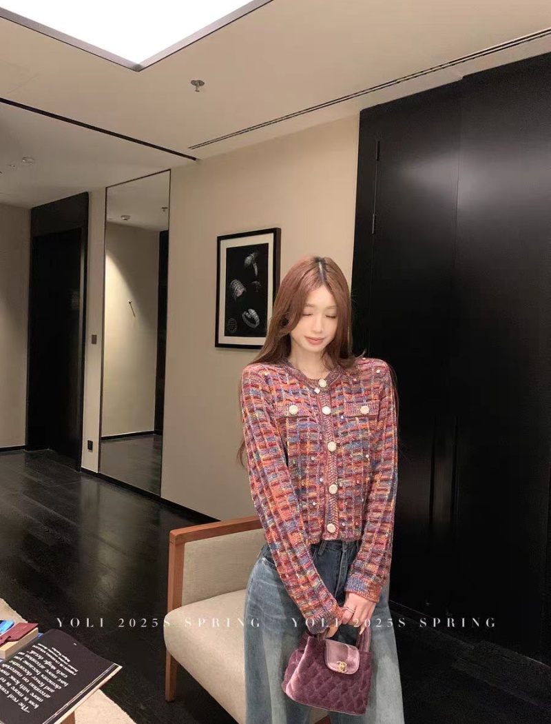 Slim knitted candy coat all-match autumn cardigan for women