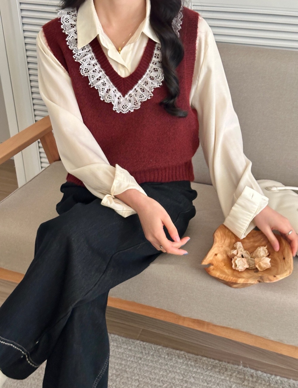 Short sleeveless tops autumn and winter vest for women