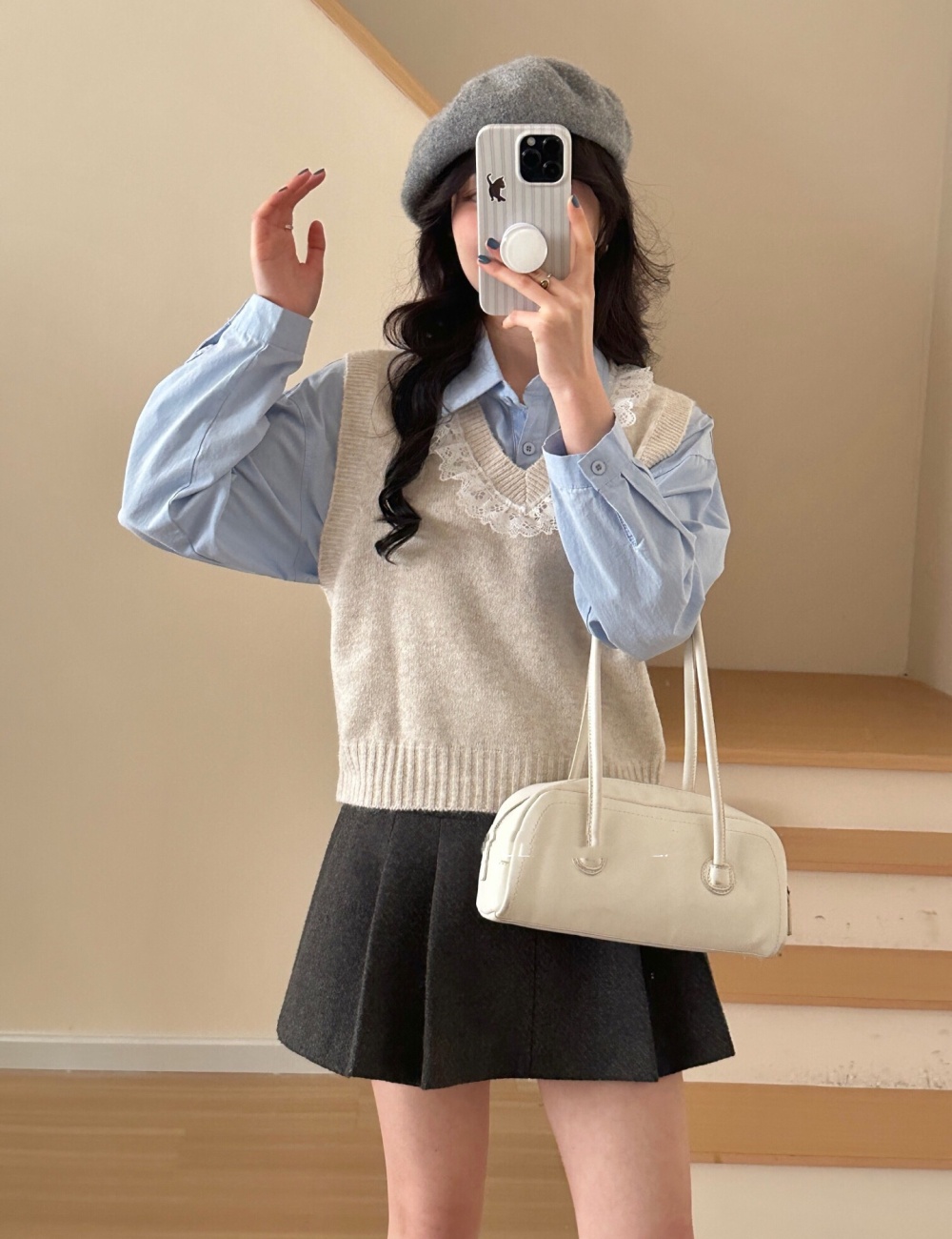 Short sleeveless tops autumn and winter vest for women