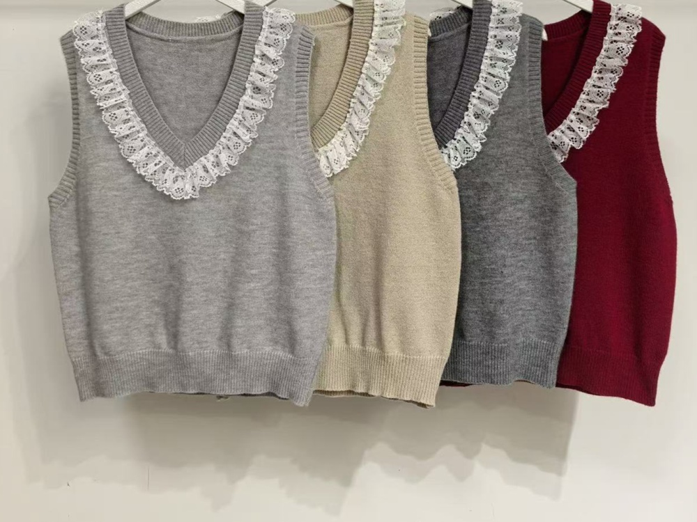 Short sleeveless tops autumn and winter vest for women