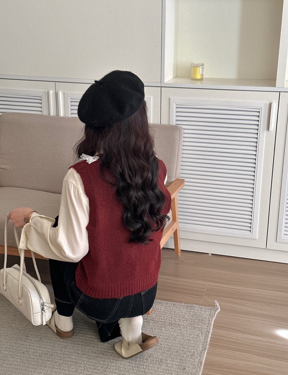 Short sleeveless tops autumn and winter vest for women