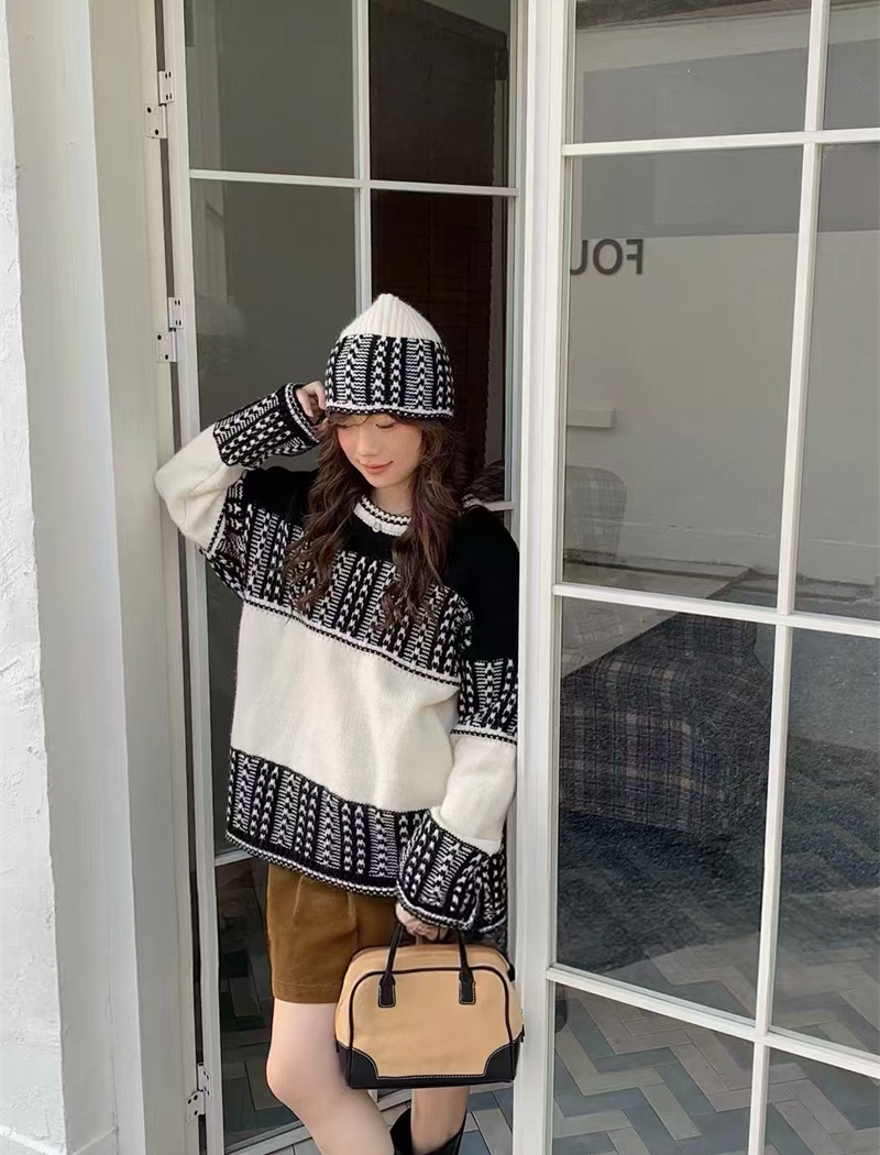 Korean style sweater loose hat for women