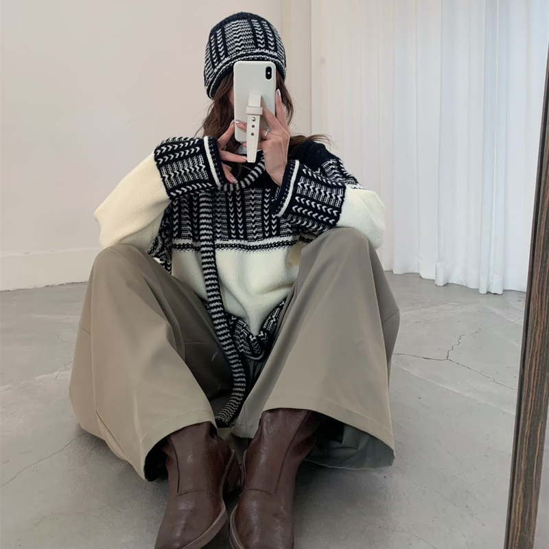 Korean style sweater loose hat for women