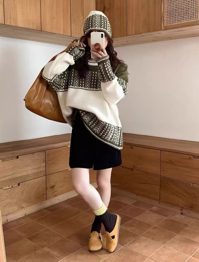 Korean style sweater loose hat for women