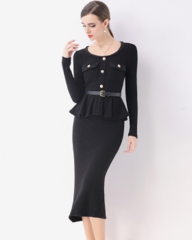 Ladies light luxury light Pseudo-two dress for women