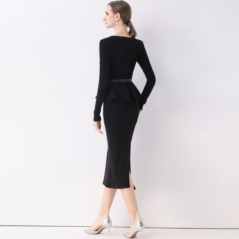 Ladies light luxury light Pseudo-two dress for women