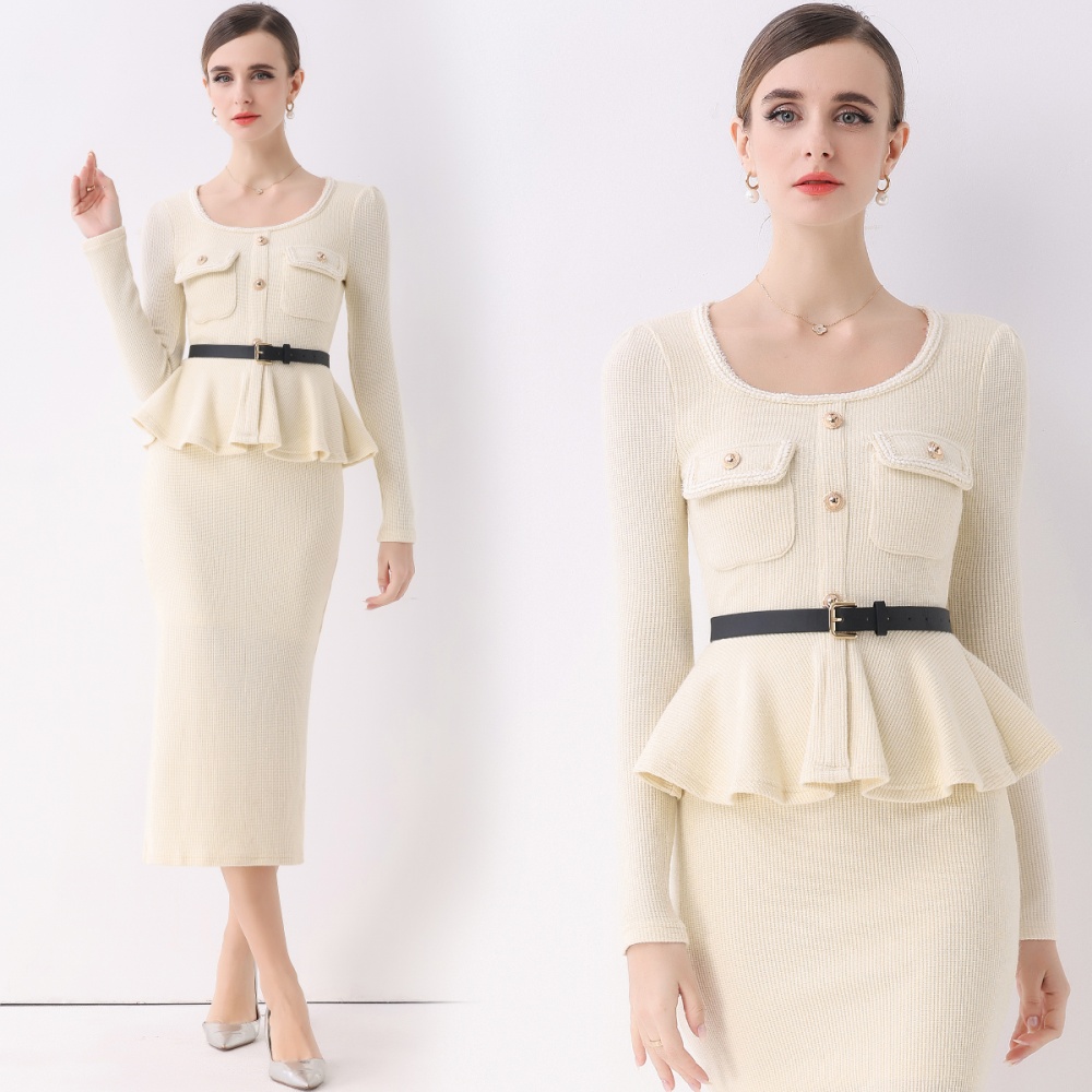 Temperament light luxury France style dress for women