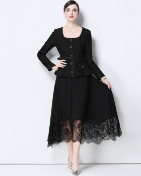 Pinched waist dress elegant long dress for women