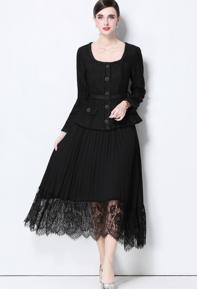 Pinched waist dress elegant long dress for women