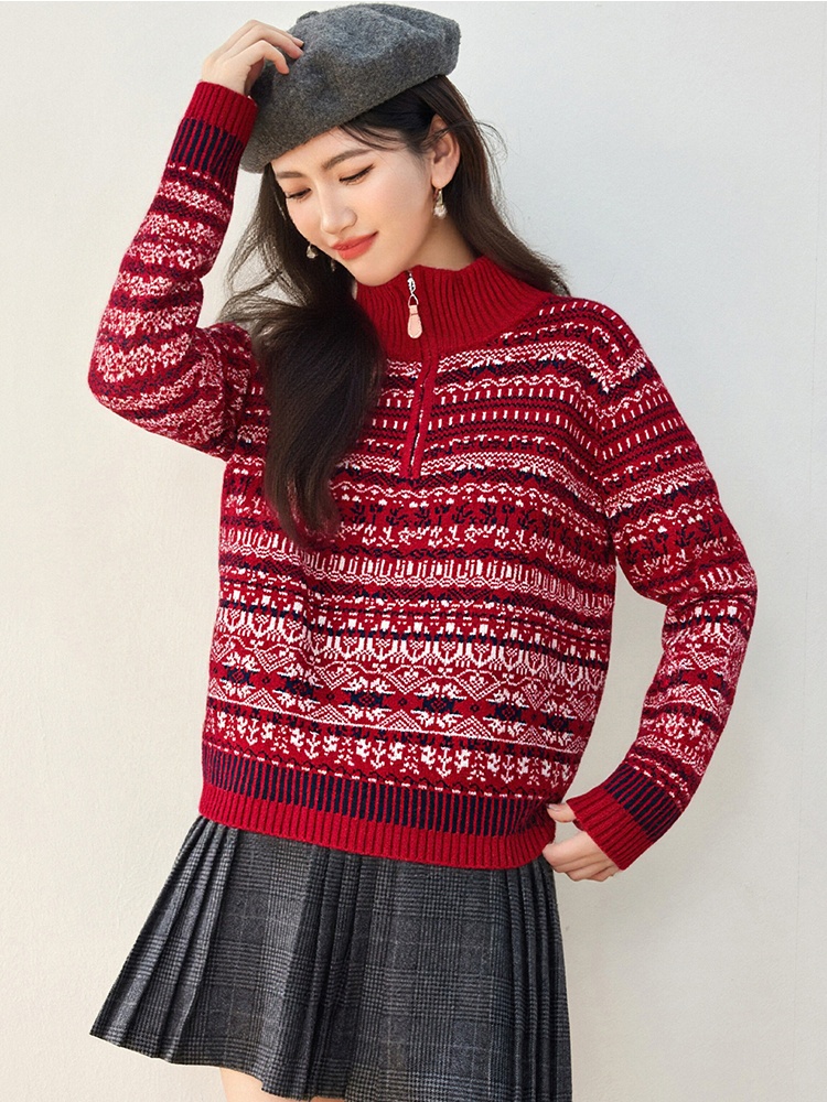 Short coat half zip tops for women