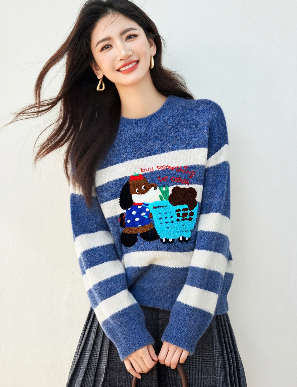 Lazy loose stripe autumn and winter sweater