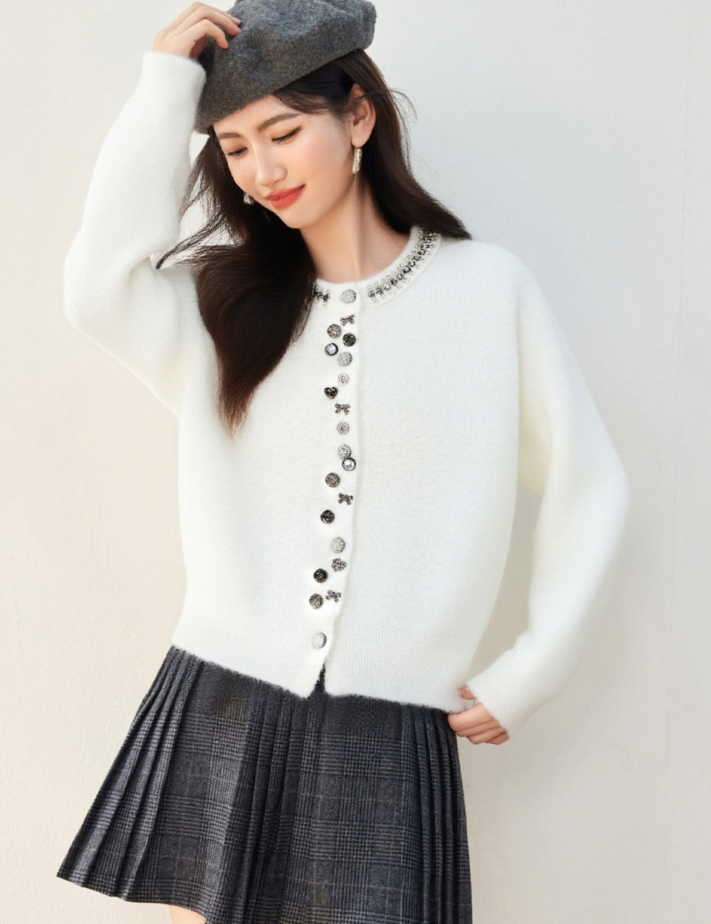 Autumn and winter chanelstyle coat knitted cardigan