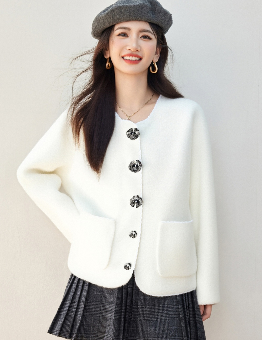 Autumn and winter chanelstyle sweater knitted tops