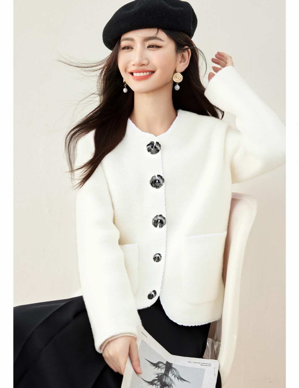 Autumn and winter chanelstyle sweater knitted tops