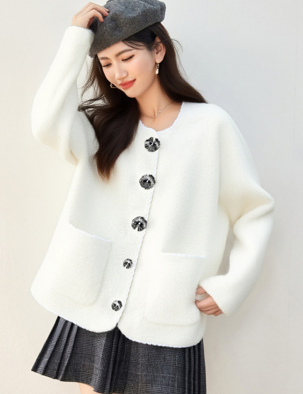 Autumn and winter chanelstyle sweater knitted tops