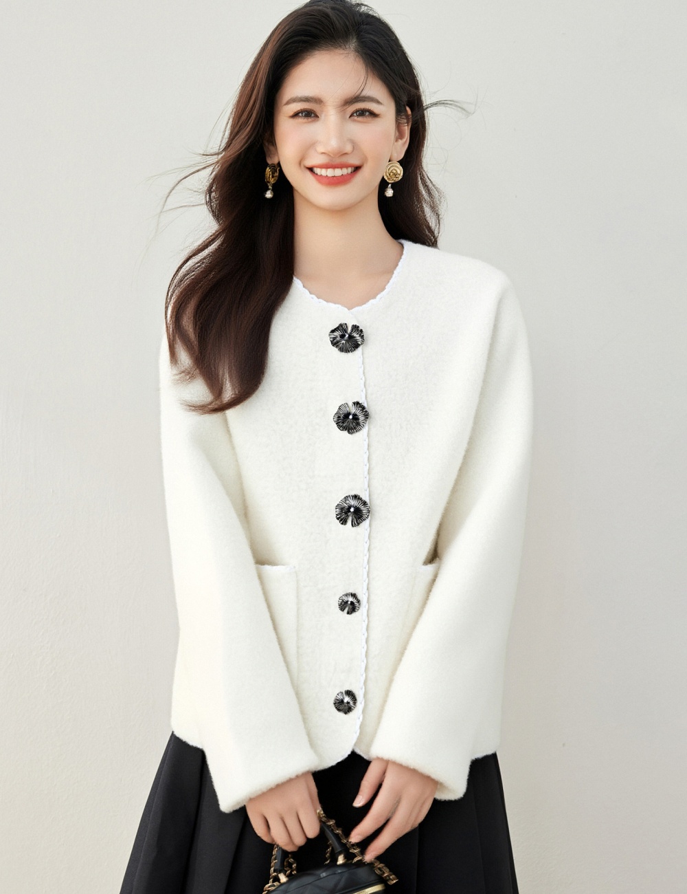Autumn and winter chanelstyle sweater knitted tops