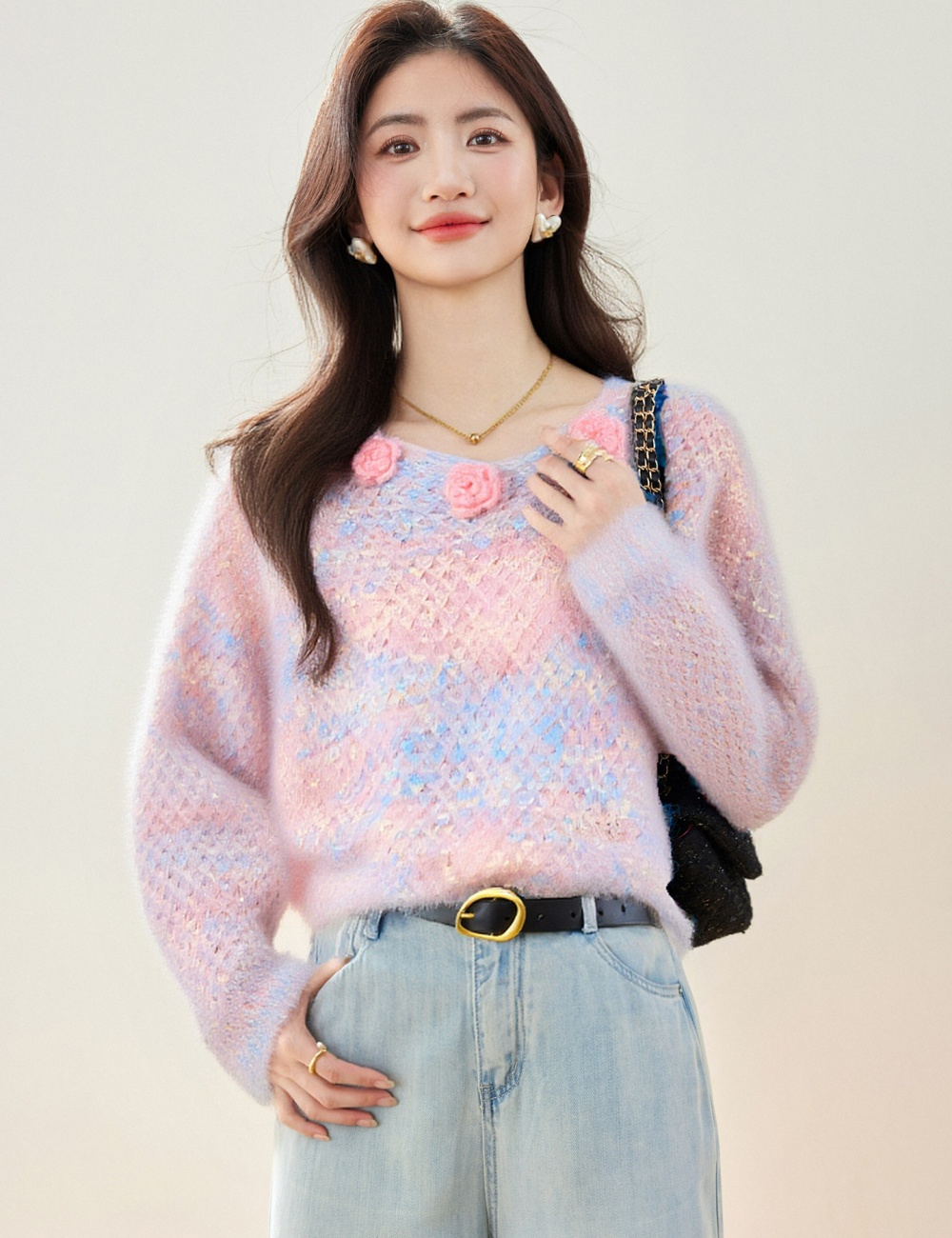 Loose stereoscopic sweater autumn fashion tops