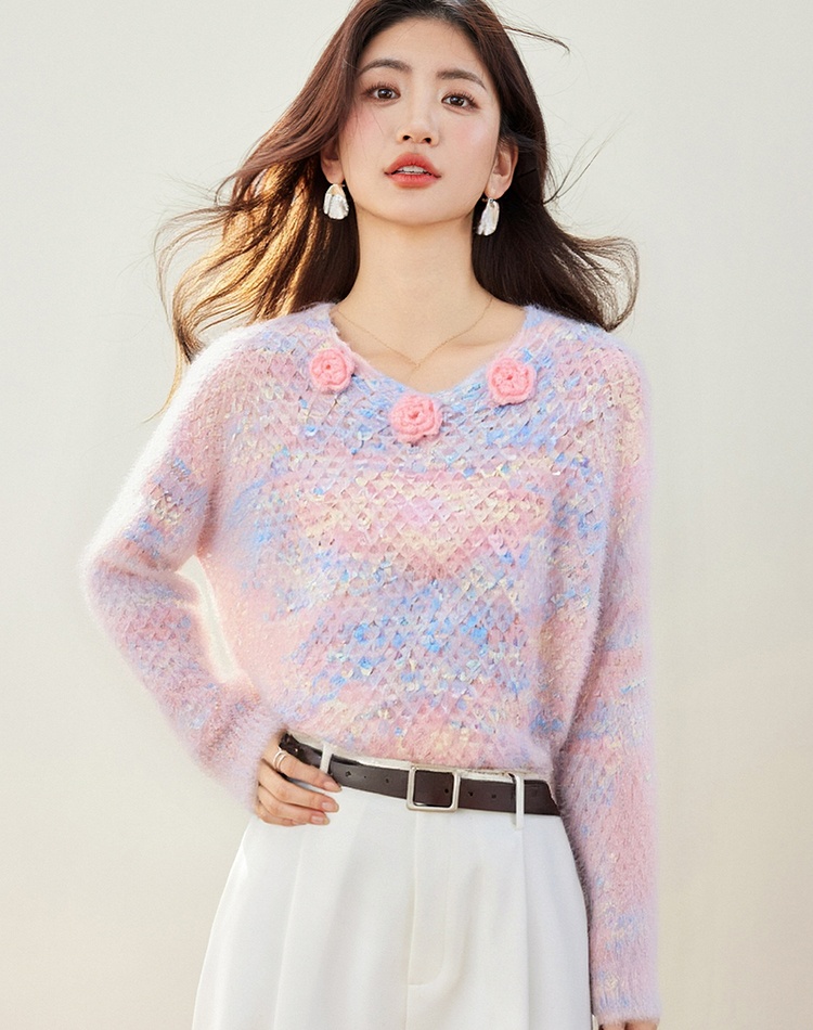 Loose stereoscopic sweater autumn fashion tops