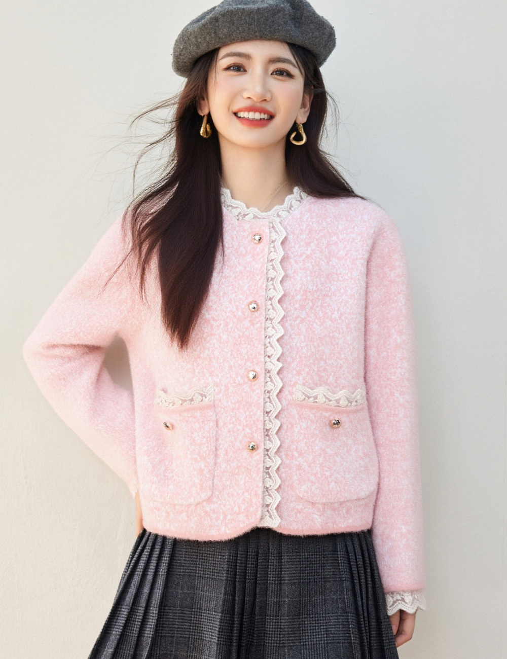 Autumn and winter cardigan loose coat for women
