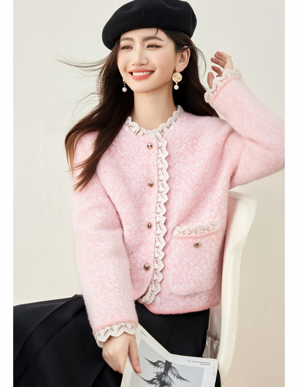 Autumn and winter cardigan loose coat for women