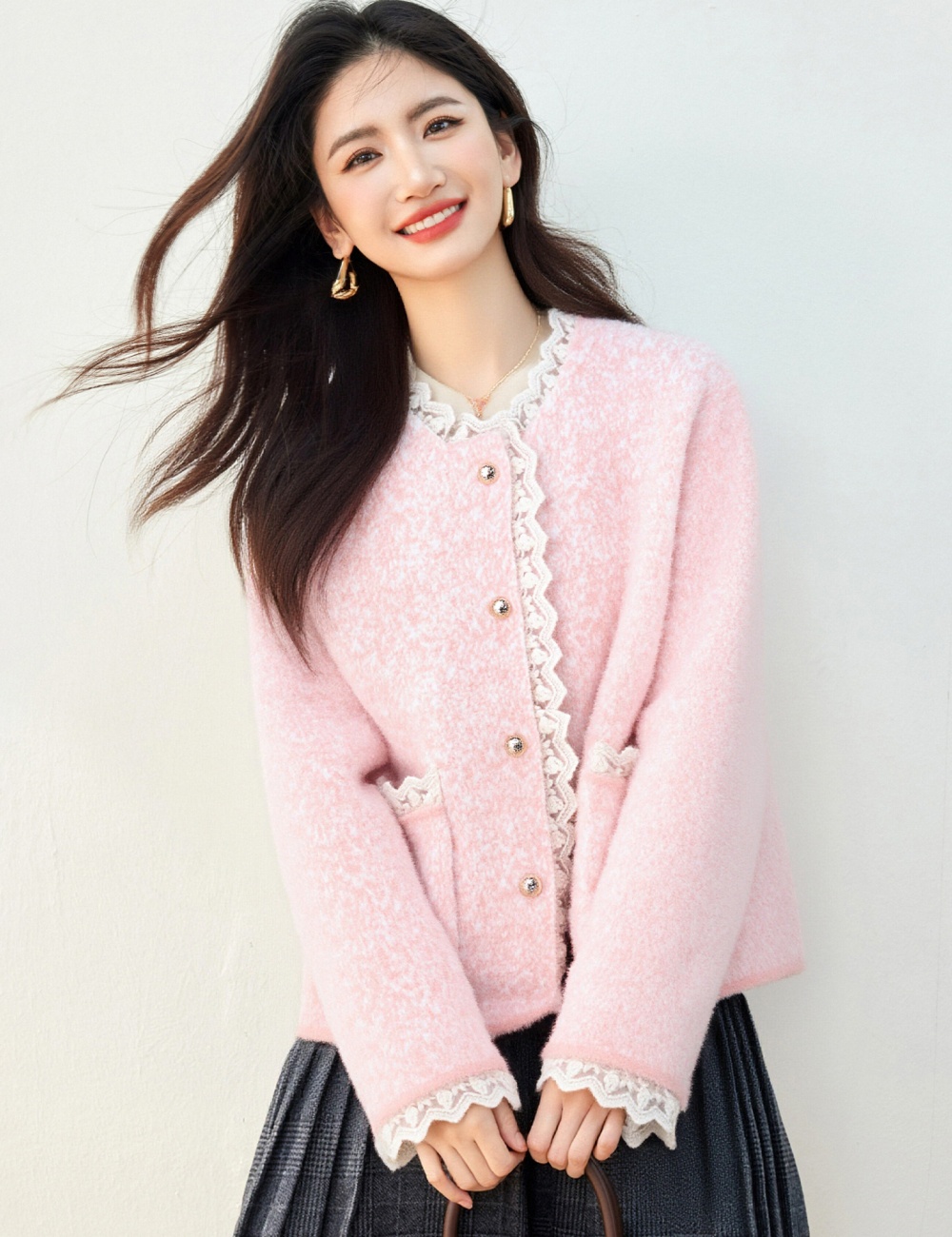 Autumn and winter cardigan loose coat for women