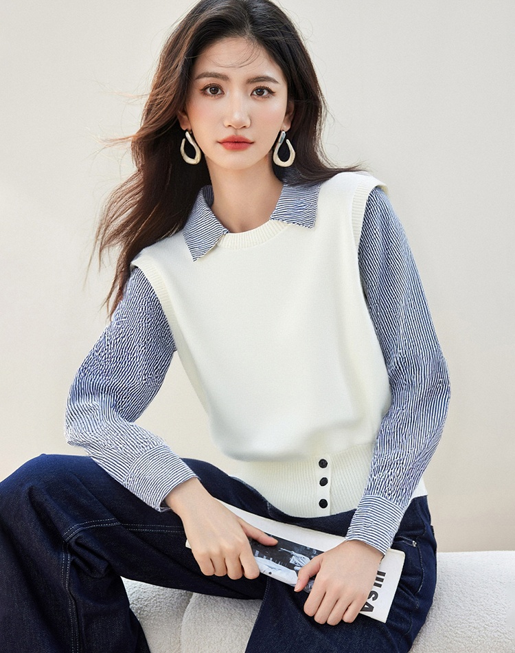 Splice autumn shirt show young tops for women