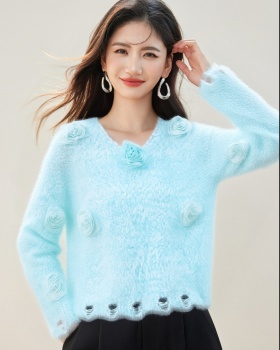 Loose long sleeve autumn and winter colors sweater
