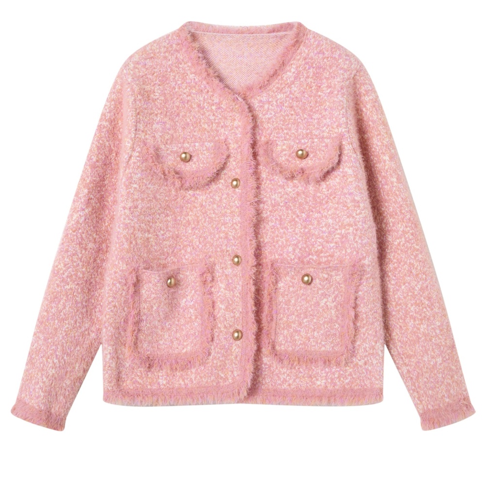 Chanelstyle all-match cardigan lace loose tops for women