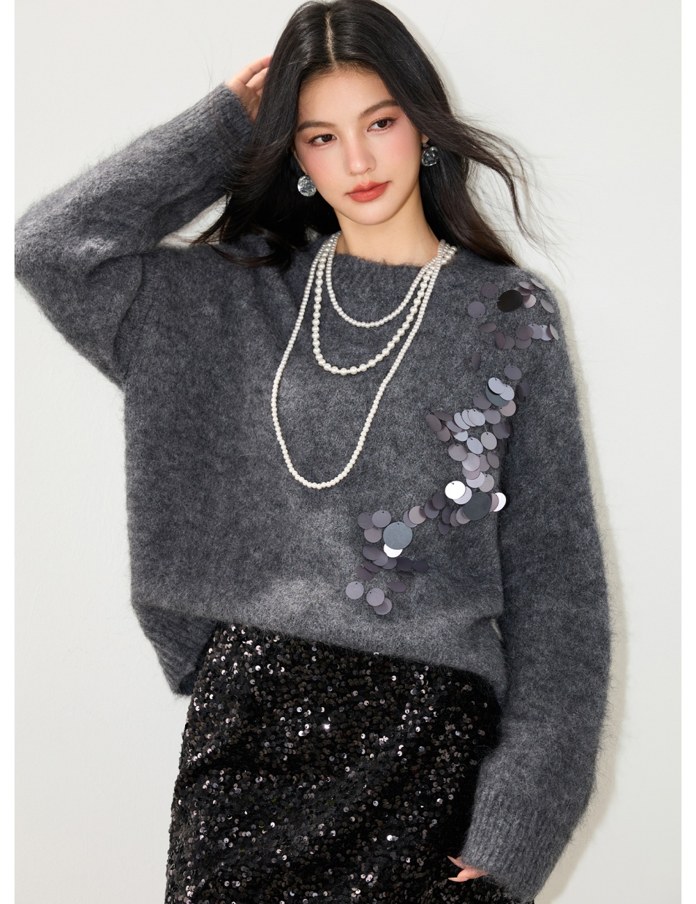 Tender lazy autumn symphony France style sweater