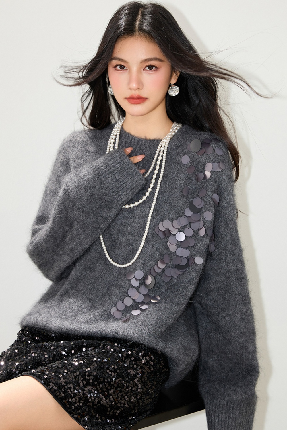Tender lazy autumn symphony France style sweater