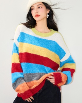 Colors lazy sweater autumn and winter loose tops for women