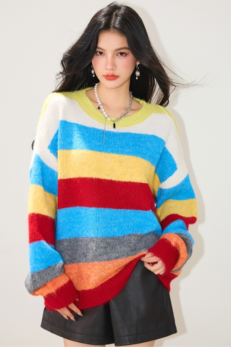 Colors lazy sweater autumn and winter loose tops for women