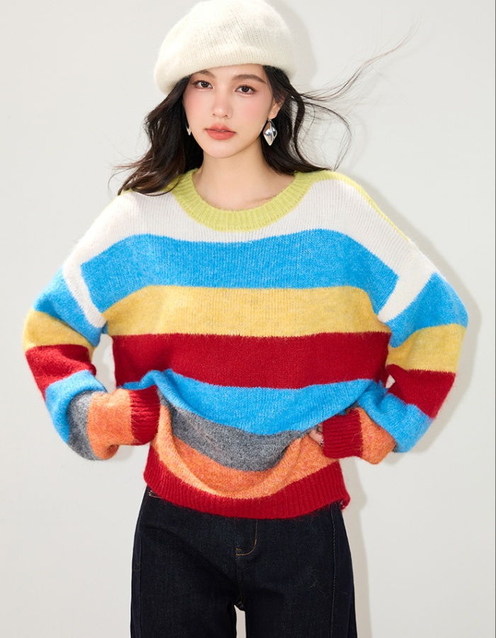 Colors lazy sweater autumn and winter loose tops for women